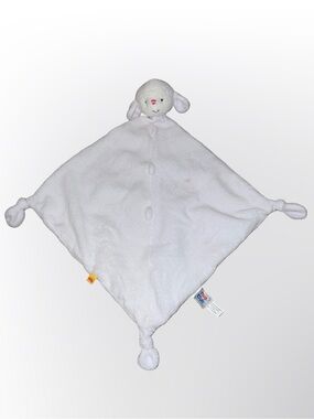 Build-A-Bear Hug A Cub Lamb Sheep Lovey Pink Stitch Nose Toy Security Blanket